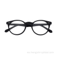 Marco de gafas ópticas de gafas ópticas de lente de acetato de acetato de acetato